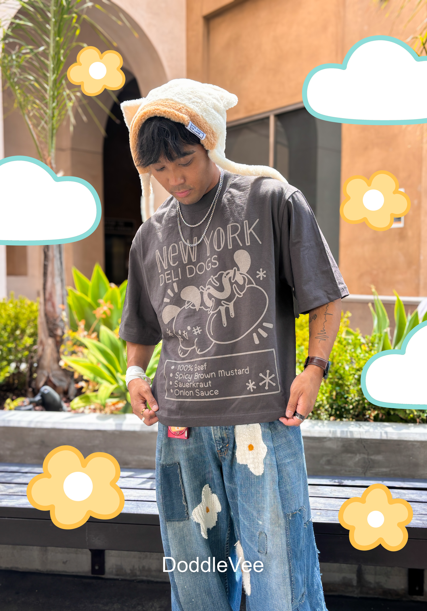 NY Deli Dogs Oversized Heavyweight Tee