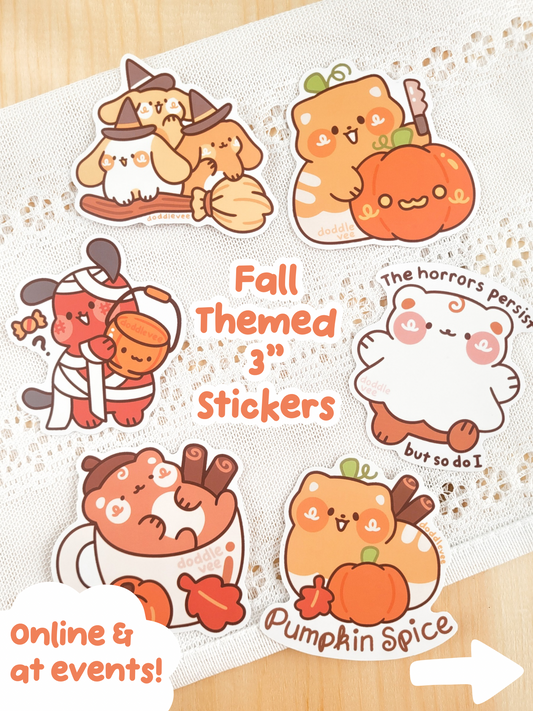 Autumn and Halloween 3” Stickers