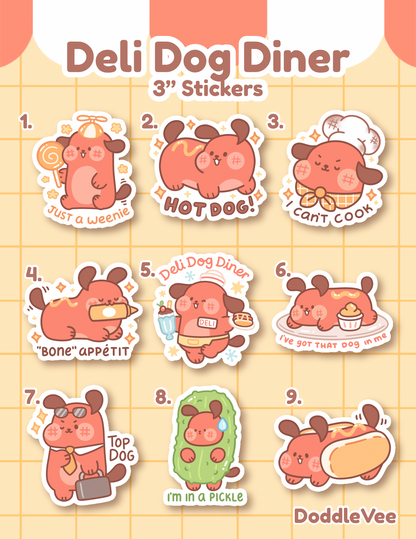 Deli Dog Diner Stickers
