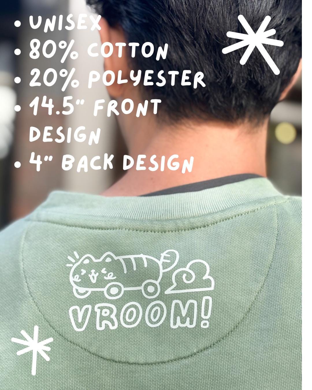 Cat Car Crewneck Sweater