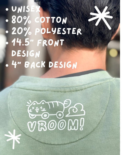 Cat Car Crewneck Sweater
